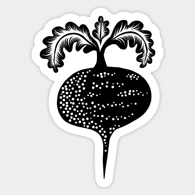 Beet black Sticker by Rebelform